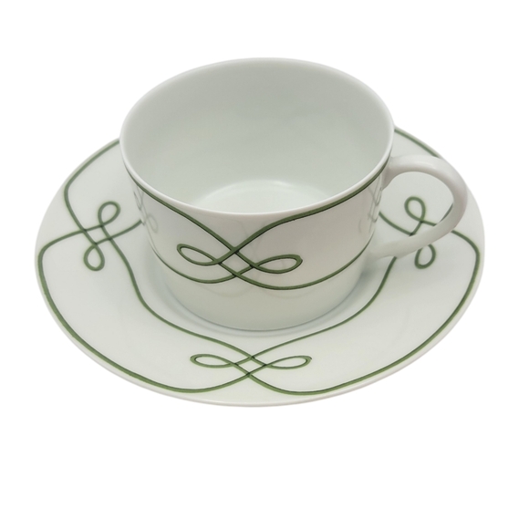 Vintage Raynaud Limoges France Ceralene Edelweiss Flat Cup & Saucer Set - Picture 2 of 10